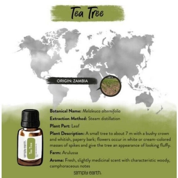 Simply Earth Tea Tree Essential Oil 15ml 100% Pure Oils Natural Aromatherapy NIB - Picture 4 of 12